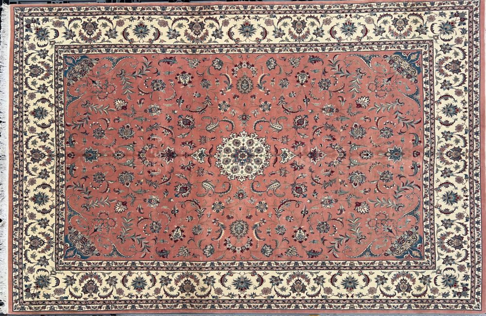 Persian Design Pakistan Pink White 9-2x13-11 | Manoukian Rugs™