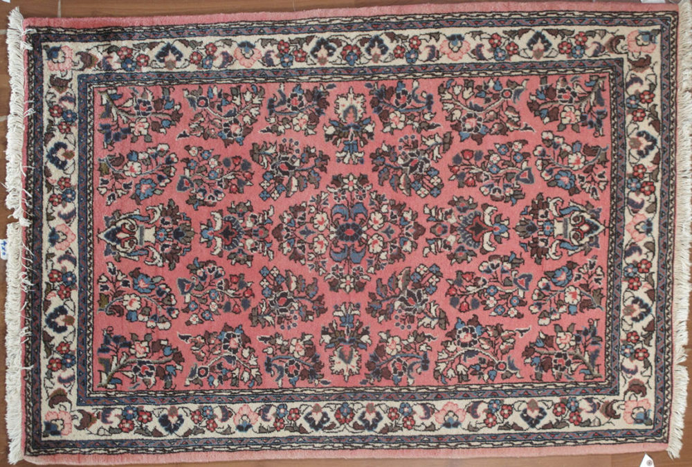 Sarouk Persian Pink White 3-4x4-10 | Manoukian Rugs™