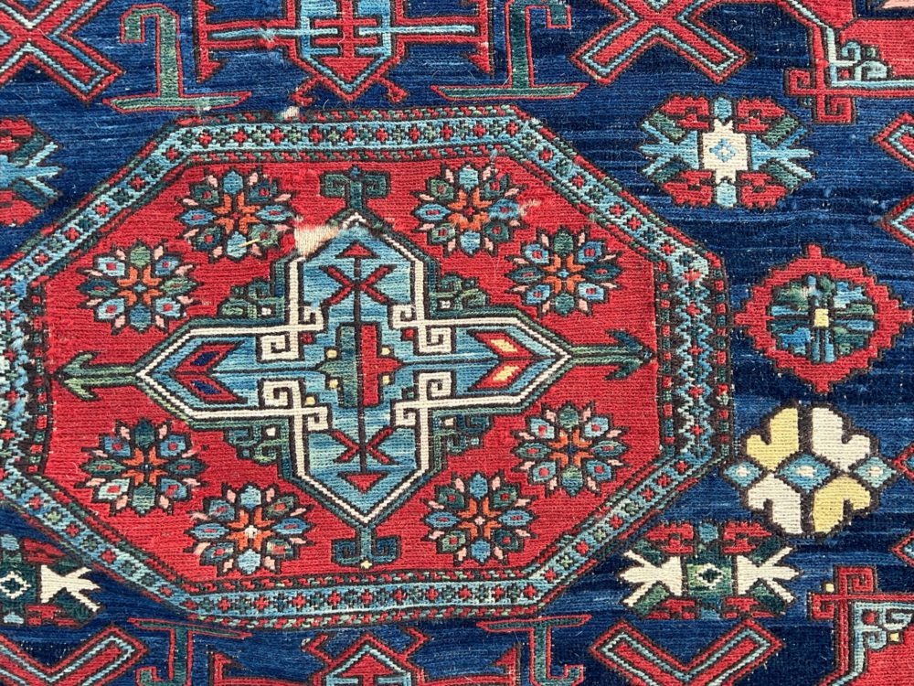 06686 Antique Caucasian Konnakent Red Blue Green 10×15-4 cu1 | Manoukian Rugs™