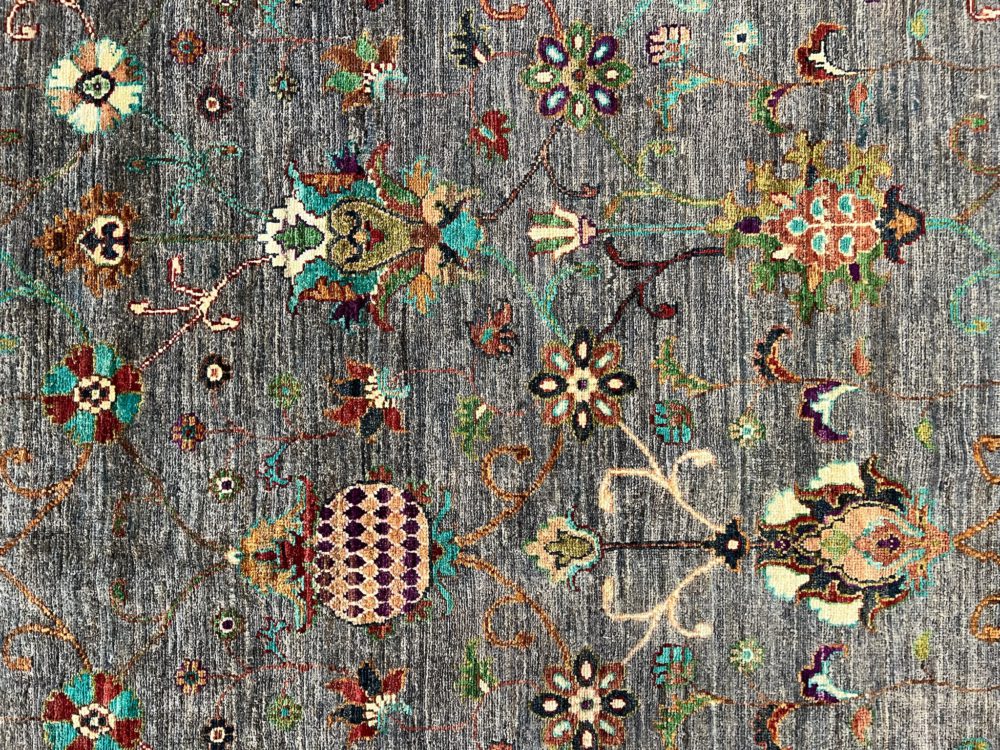 SS053123T473 Tribal Sultana Design Gray Yellow Green 9-7x11-9 | Manoukian Rugs™